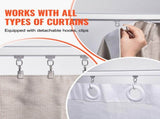 Ceiling Curtain Track Set 17.7 FT/5.4 Meter Room Divider with Hooks White V952-THBCLGDTZLHJN5CV4V0