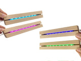 4Pcs 6" Wooden LED Light Stand Base, Colorful Light Rectangle Wood Display Pedestal Led Light Base V1192-AZ-W-3687