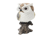 Owl Figurine Statue Resin Owl Sculpture Standing On Stump for Home Porch Patio Lawn Yard Decoration V1294-YM0901-3115240062912