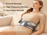Smart Heated Massage Waist Belt Dual Motor 9-Level Vibration 5-Level Heat Therapy, Detachable V1232-AMQ-YB-001