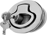 Boat Latches Stainless Steel 2", Latch Hatch Round Pull Marine Flush Locking Lift Handle Deck V1259-DP01-A-1290