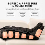 360 Air Pressure Leg Massager Boots with Remote Black V1142-OBA1005007882527127