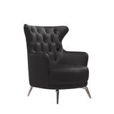 Grand Tufted Lounge - Black Velvet - Silver Legs V292-L-GR-B-3-2-1-S