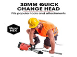 Baumr-AG 2200W Pro-Grade Electric Demolition Jackhammer, with 3 Bonus Chisels, Steel Carry Case V219-BAJHTL03A