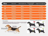 Dog Raincoat Dog Rain Jacket with Reflective Harness & Hood Waterproof Dogs Rain Coat Poncho for V1192-AZ-W-0719