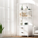 Artiss Bookshelf Display Shelf 2 Drawers 152CM White FUR-S-DSHELF-03-WH