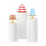 3pcs Metal Round Plinth Cylinder Pedestal Stand Wedding Decoration Cake Flower V201-BCJHDCYL0003