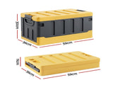 Gardeon Collapsible Outdoor Storage Box 60L Stackable Folding Camping Organizer Yellow OSB-60L-STR-YE