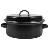 SWETRACE Iron Covered Roaster Pan With Lid Daily Use For Households 10.6X9.4X6.9In V1189-LWWAL-20260327-03769