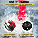 VEVOR Ice Drill Auger, 8" Diameter Nylon Ice Auger, 39" Length Ice Auger Bit,Auger Drill with V952-BZHSNLYC39348TWTLV0