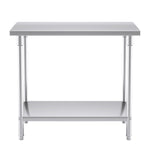 SOGA 100*70*85cm Commercial Catering Kitchen Stainless Steel Prep Work Bench WORKBENCHSS2008100CM