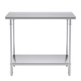 SOGA 100*70*85cm Commercial Catering Kitchen Stainless Steel Prep Work Bench WORKBENCHSS2008100CM