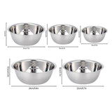 Clearance!5 Stainless Mixing Bowls Economy Mixing Bowl Set Meal Prep Stainless Mixing Bowls Set For V1366-AZ2-W-20563