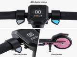 Electric Scooter 180W 18KM/H Adjustable Portable Foldable Height Riding Commuter Teens Adults ESC-180W-H178-PK