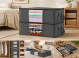 4 Pack 90L Moving Storage Organizer Bags Black Zipper, Spacious Combo For Bulky Bedding V1221-XM-LB1871-GM68