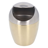 Desktop Small Trash Can Multipurpose 304 Stainless Steel Mini Trash Can with Lid for Tabletop V1294-YM0710-3117230259811