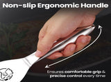 Gourmet Easy Stainless Steel Fish Spatula Set 1 Large 1 Small Metal Spatula V1376-FISHTURNFISH