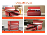 8.6-Inch Portable Metal Tool Box with 3 Drawers, Small Tool Chest with EVA Liners, PP Feet Pads, V767-VVR-CTSBXSGJX86I00F7ZV0