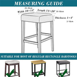 Stool Rectangle - 4 Pack Stretch Waterproof Saddle Seat Cover Counter Bar Stools Bar Chairs V1192-AZ-W-3608