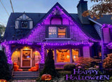 LED White Christmas Lights Outdoor, String Lights Plug in Extendable, 8 Modes Christmas Tree V1107-124-69478-PUR-50M500