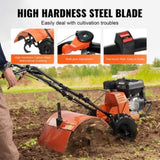 Tiller Cultivator Gas Powered, 212CC 4-Stroke Garden Cultivator, Tiller with 4 Steel Adjustable Rear V952-RYGYJ212CCSCGHWDEV0