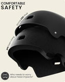 OutdoorMaster Skateboard Cycling Helmet - Two Removable Liners Ventilation Multi-Sport Scooter XFOM-OMK-BLK-M