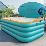 Large inflatable swimming pool, green swimming pool, suitable for home yard, outdoor pool, summer V1102-HEYC-001