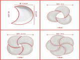 Crescent-Shaped Plate Ceramic Plate Set Party Platter Creative Dish Plate - Black - Size 4PCS V1347-DSZ-001-1001-BLK-4PCS