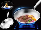 304 Stainless Steel Non-Stick Frying Pan for Effortless Cooking Easy Cleaning Kitchen Essential V1370-AZ4-14335