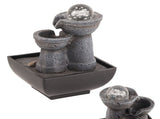 LED Illuminated Tabletop Waterfall Flowing Water Fountains with Ball for Home Office Feng Shui V1294-YM0901-3111200179311