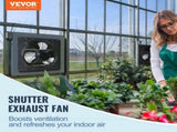 Shutter Exhaust Fan, 254mm / 10inch with Temperature Humidity Controller, EC-motor, 843 CFM, V952-BYCSPQSDJEC10VE89V3