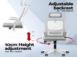 Artiss Standing Desk Office Chair Sit Stand Ergonomic Combo 140cm White SDOC-ET156E-MESH-WHGY