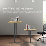 Fortia Sit To Stand Up Standing Desk, 120x60cm, 72-118cm Electric Height Adjustable, 70kg Load, V219-ADKSSTFOWOBK2A