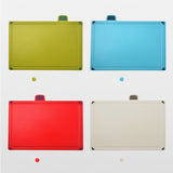 4pcs Food Classification Chopping Boards PP TPR Portable Non Slip Cutting Boards Kitchen Tools V1294-YM0716-3118220120012