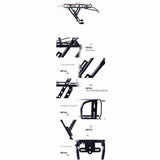 Bicycle Aluminum Alloy Rear Rack Disc Brake Quick Release Mountain Bike Rear Tail Rack V1366-AZ2-W-14598