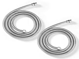 2Pcs Flexible Shower Hose, Extended Reinforced Braided Design, Universal G1/2in Connector for Simple V1369-AZ3-W-12587