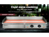 Devanti Commercial Electric Griddle 73cm BBQ Grill Plate 4400W CEG-D5C-DOUBLE
