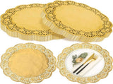 200 Pcs Doilies Lace Paper 14 Inches Disposable Foil Placemats Large Round Pad for Cakes Crafts V1259-DP01-A-5742