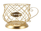 Coffee Pod Holder Innovative Modern Large Capacity Electroplating Metal Capsule Basket for V1294-YM0901-3118240163011