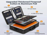 Waterproof & Fireproof Document Bag with Combination Lock - 8 Layers Silicone V888-ELOSUNG55599