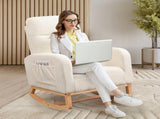 Levede Rocking Chair Ottoman Footrest With Side Pocket CH1146-BG
