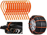 Universal Anti-Skid Snow Tire Chains, 20PCS Reusable Portable Emergency Tire Chains, Heavy Duty V1366-AZ2-W-10689