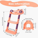 Training Seat Detachable Toddler Toilet Seat Ladder with Adjustable Height PVC Soft Cushion for V1366-AZ2-W-14921