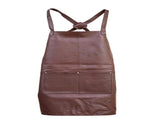 Pierre Cardin Professional Leather Apron Butcher Woodwork Hairdressing Barber Chef - Brown V563-PC3432-BROWN