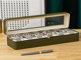 Luxury transparent-lid watch box with 6 fabric-lined compartments, portable and shockproof design, V1102-SBSNH003