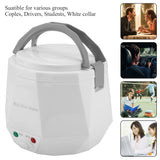 12V 100W 1.3 L Electric Portable Multifunctional Rice Cooker Food Steamer for Car White V1294-YM0901-JY12965-01