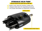 Hydraulic Boat Steering Kit, 300HP Hydraulic Steering Helm Pump, Aluminum Alloy Steering Cylinder, V952-YYDJHK6400A-3TJ10V0
