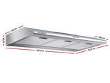 Devanti 900mm Range Hood 90cm Rangehood Stainless Steel RH-D-F49-90-SR