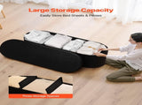 Oval Storage Ottoman Bench, Foldable Teddy Fleece End of Bed Bench, Folding Upholstered Bed Ottoman V952-BYWSZYKZDK406PEG4001V0