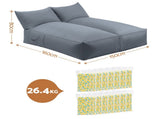 Artiss Outdoor Bean Bag Chair with Filler 2 Seater Beanbag Lounge Adults Splash-Proof Large Bean Bag BD-LOUNGE-D-GR-12FILLER